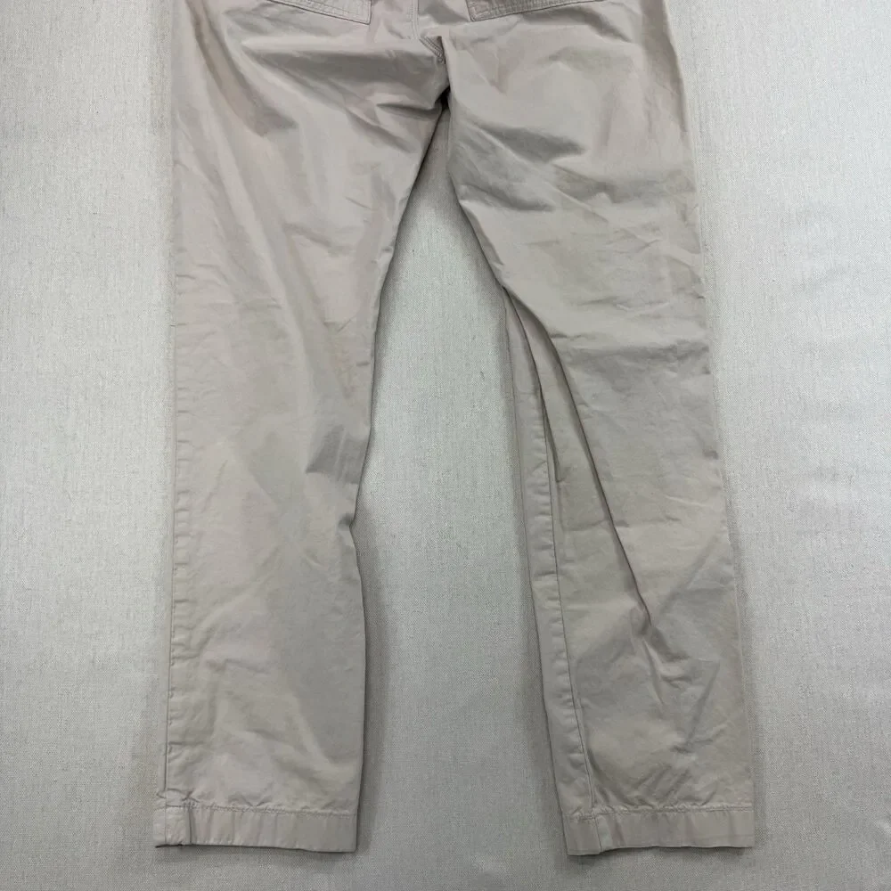 M&S Marks Spencer Slim Fit Chino Pants Mens 30 Ecru Beige Cotton Casual